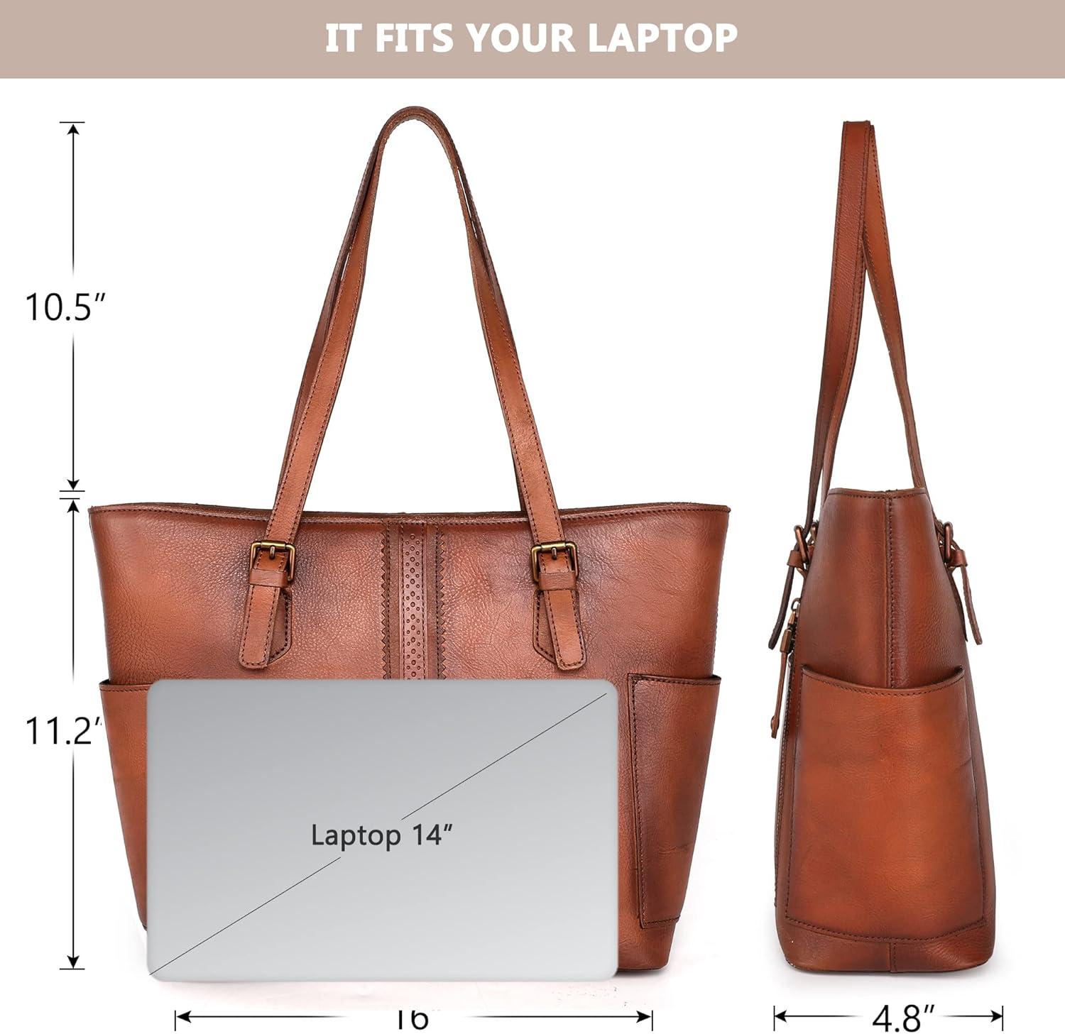 imageMontana West Genuine Leather Purses for Women WesternWhipstitch Tote Bag for Ladies Vintage Top Handle Bag