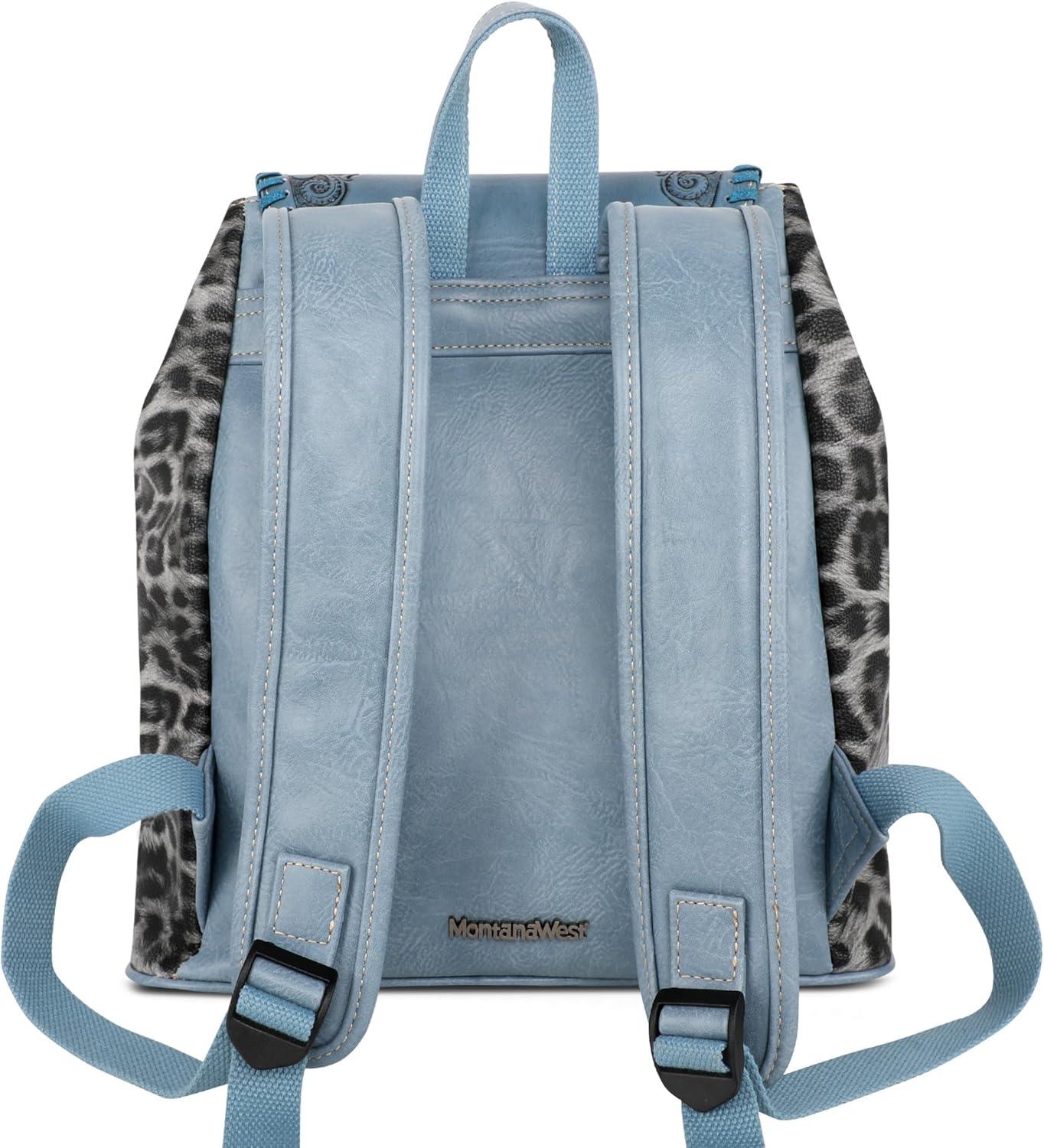 imageMontana West Western Tooled Collection Backpack Large Travel Western Backpack for Women MW11739110BL