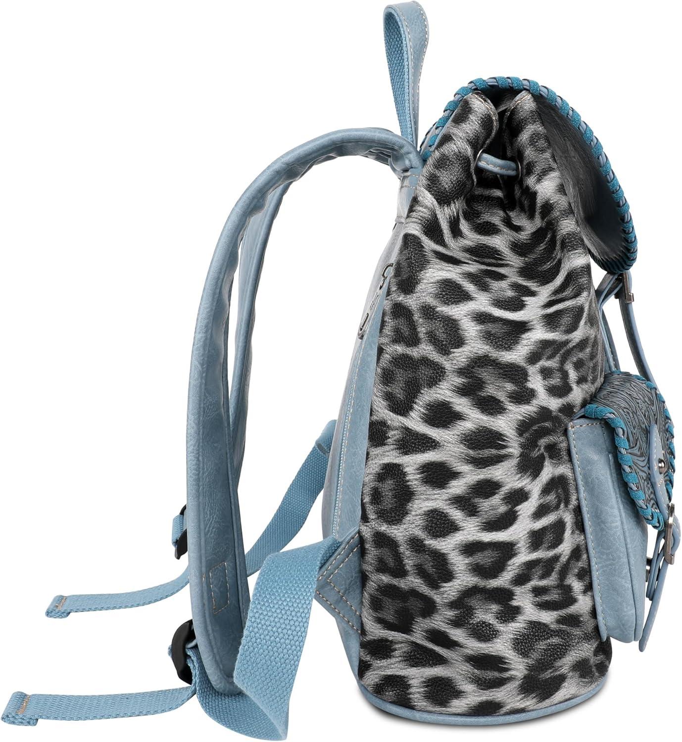 imageMontana West Western Tooled Collection Backpack Large Travel Western Backpack for Women MW11739110BL
