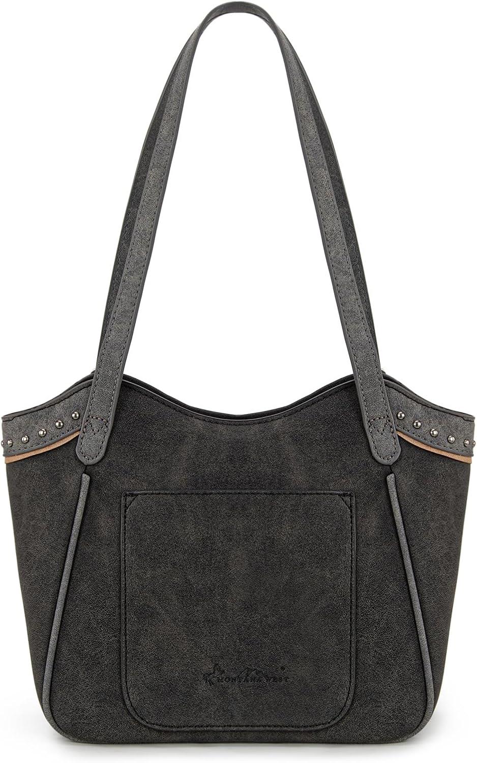 imageMontana West Western Tote Bag for Women Embroidered Shoulder Bag Tooled Purse
