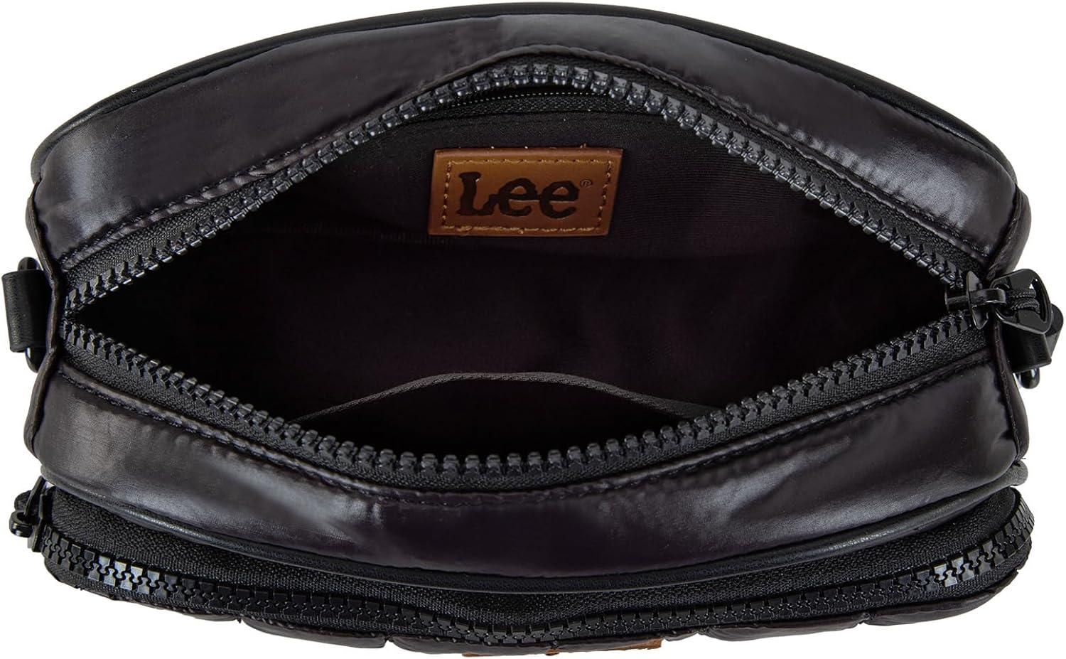 imageMontana West x Lee Puffer Crossbody Bags for Women Small Quilted Lightweight Waterresistant Purse with Adjustable StrapBlack