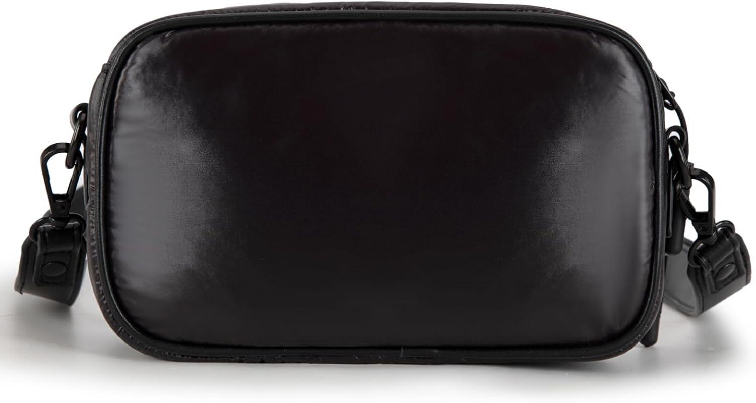 imageMontana West x Lee Puffer Crossbody Bags for Women Small Quilted Lightweight Waterresistant Purse with Adjustable StrapBlack