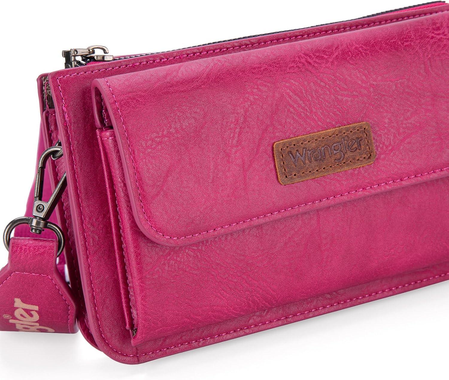 imageWrangler Crossbody Wallet Purse for Women Small Shoulder Handbags with Phone PocketHot Pink