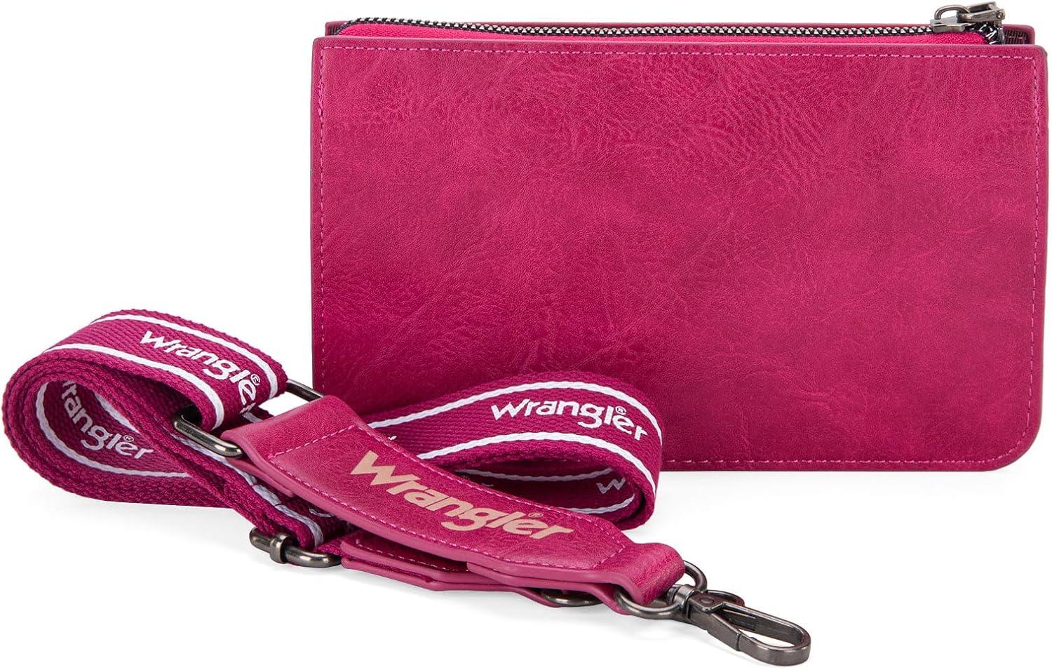 imageWrangler Crossbody Wallet Purse for Women Small Shoulder Handbags with Phone PocketHot Pink