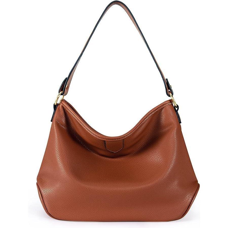 imageLarge Hobo Crossbody Bags for Women Shoulder Purse Work Daily Handbags with Adjustable StrapSolid Brown
