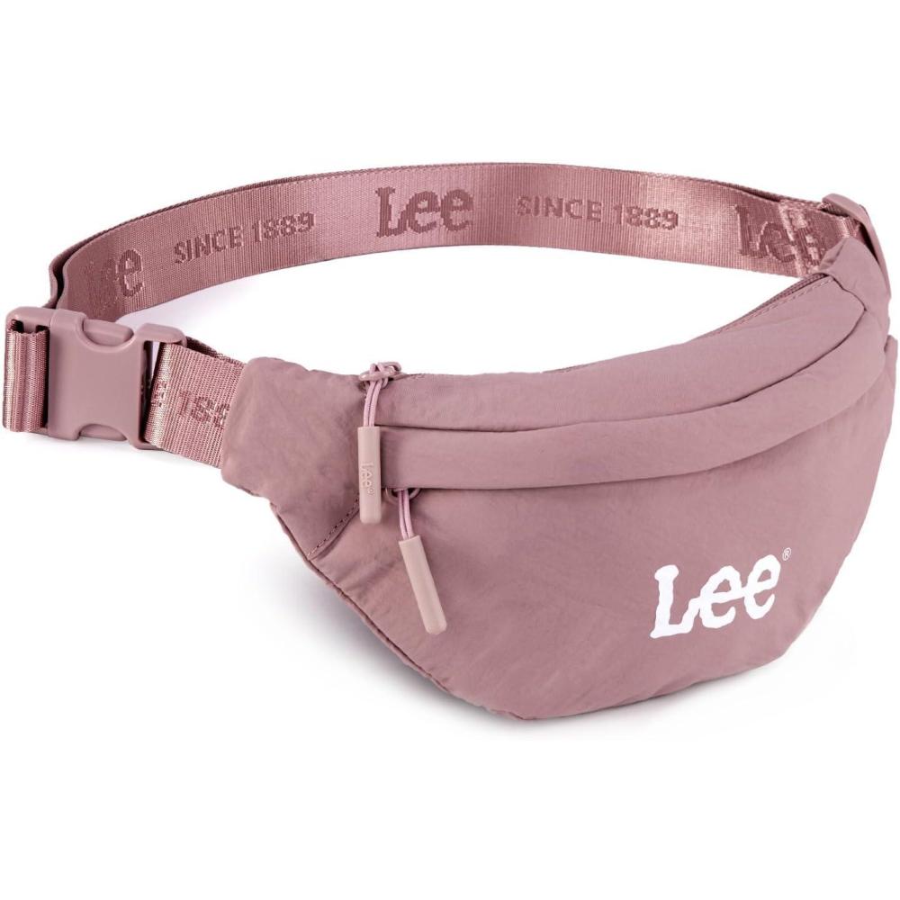 imageLee Fanny Packs for Women WaterResistant Crossbody Bag Lightweight Waist Pack for Travel ampamp Everyday Use BeigeDark Pink