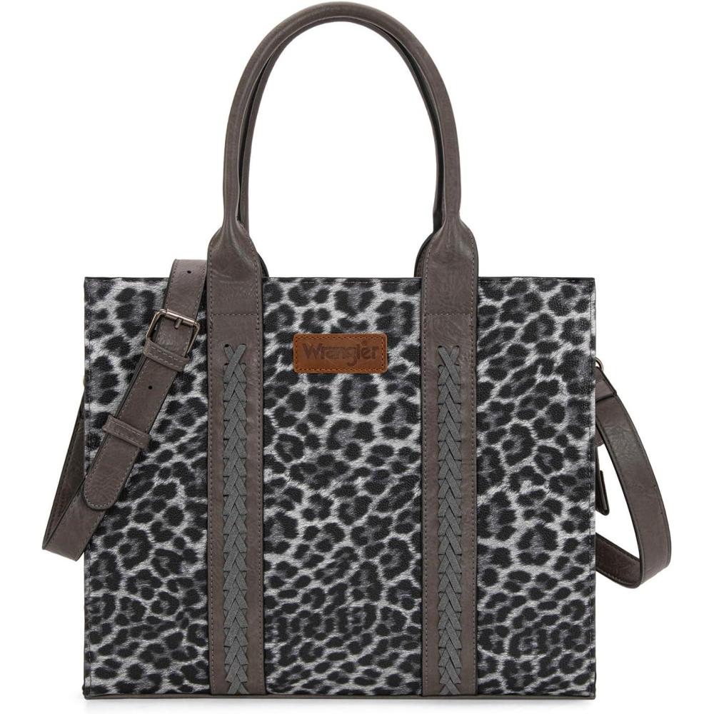 imageMontana West Wrangler Large Tote Bags Purses for Women Work TopHandle Handbags with StrapClight Grey