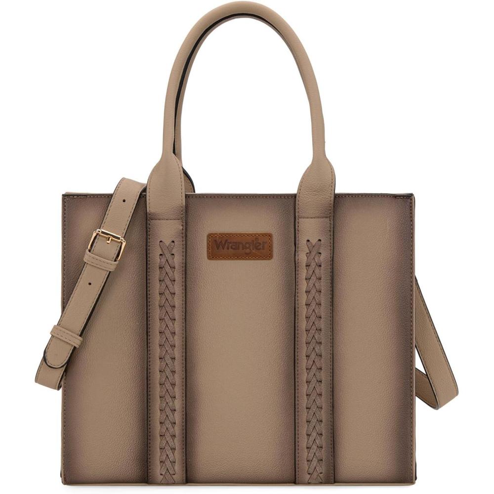 imageMontana West Wrangler Large Tote Bags Purses for Women Work TopHandle Handbags with StrapFkhaki