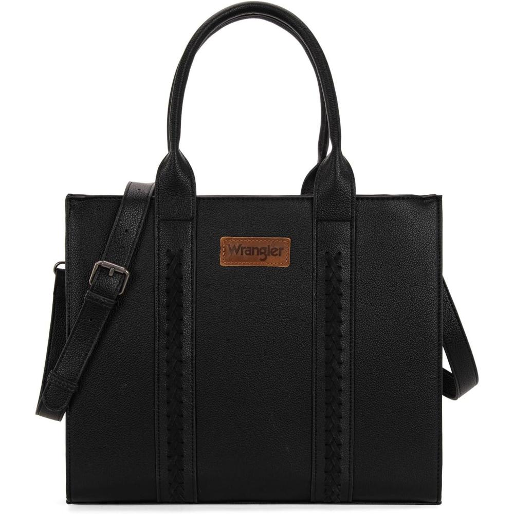 imageMontana West Wrangler Large Tote Bags Purses for Women Work TopHandle Handbags with StrapLblack