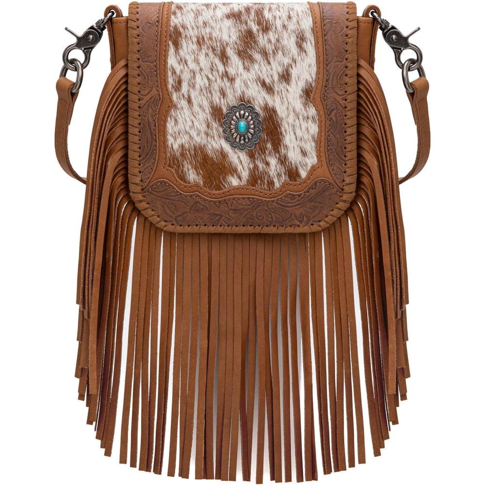 imageMontana West Fringe Purse Western Purses for Women Crossbody BagA5 Horsehairbrown