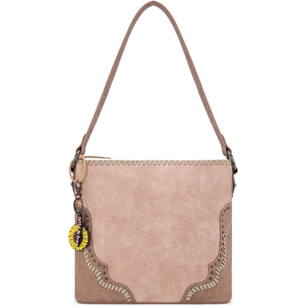 imageMontana West Fringe Shoulder Bag for Women Western Tooled Hobo Tote Bag PursesToolingpink