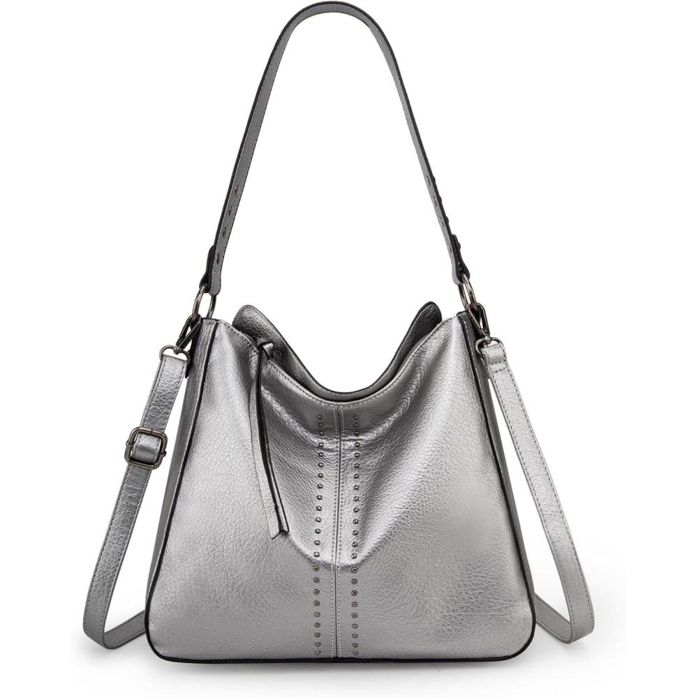 imageMontana West Hobo Bag for Women Crossbody Purse and Handbags Ladies Chic Shoulder BagsPearl Silver