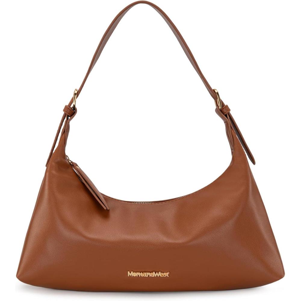 imageMontana West MEDIUM Shoulder Purses for Women Crescent Hobo Bags Trendy Purses073brown