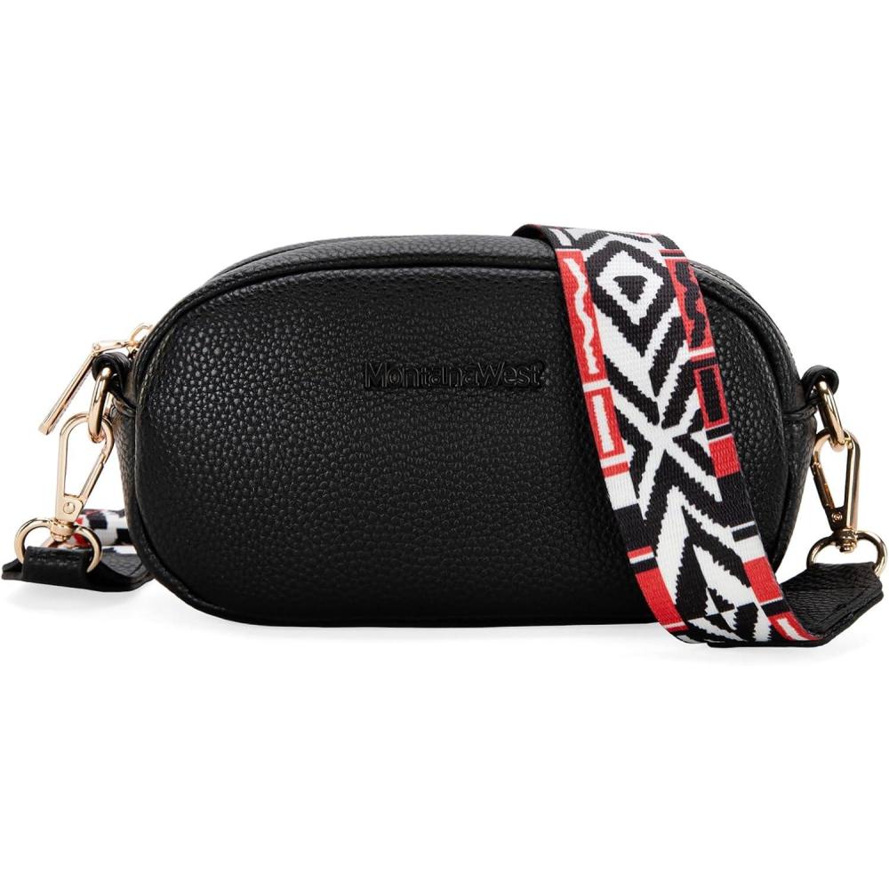 imageMontana West Small Crossbody Bags for Women Snapshot Camera Pouch Mini Crossbody PurseBlack