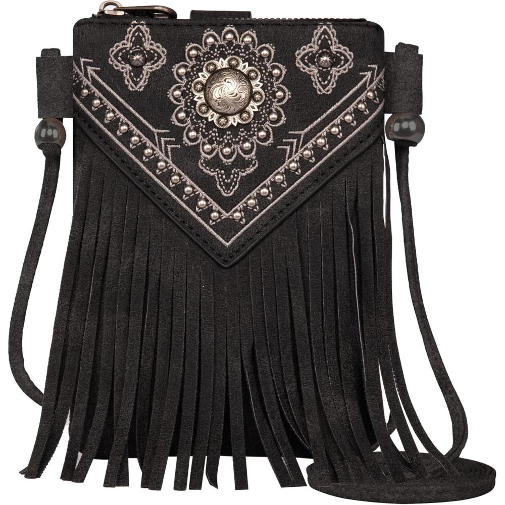 imageMontana West Small Crossbody Bags for Women Western Cell Phone PurseAablack