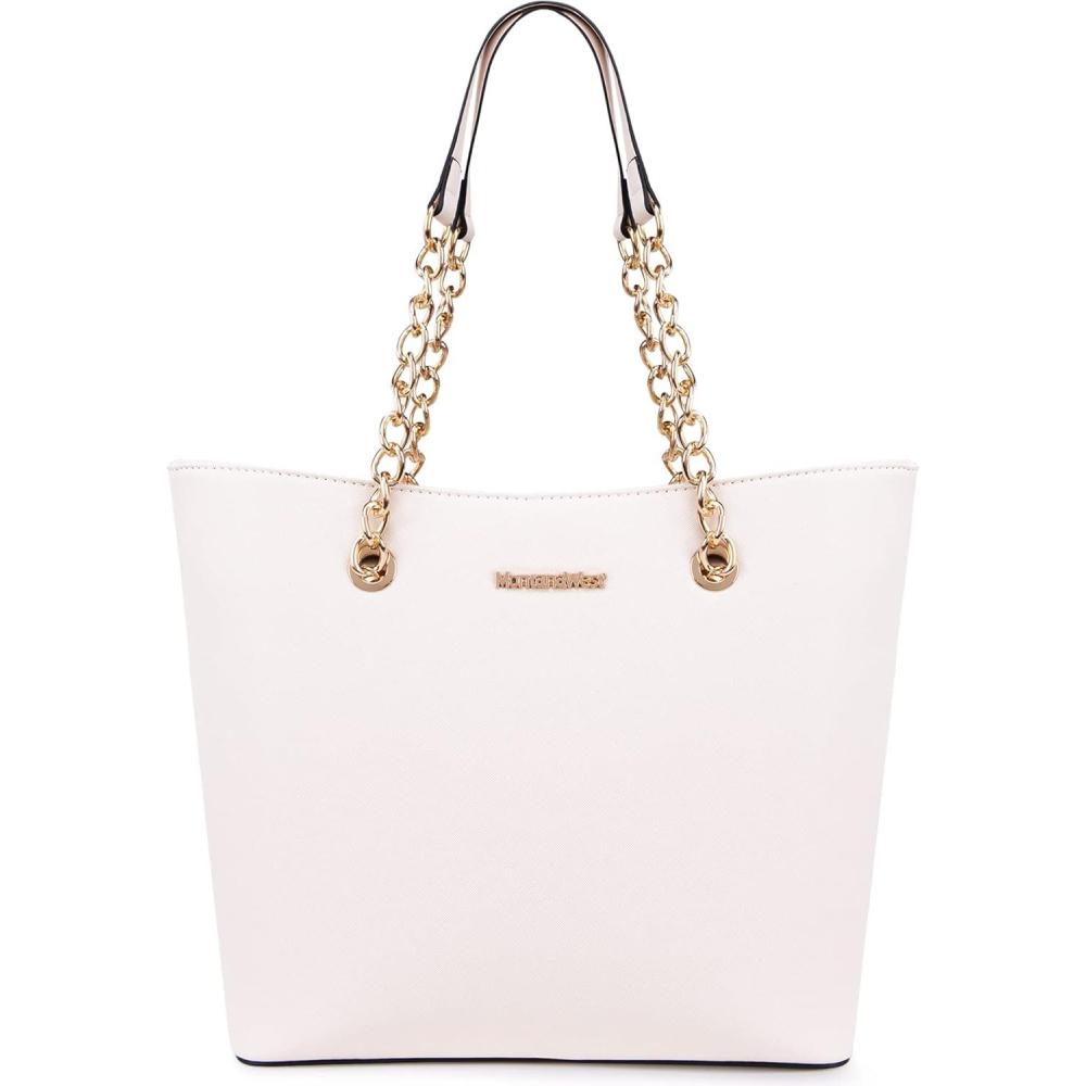 imageMontana West Tote Bag for Women Chain Tophandle HandbagsBeige