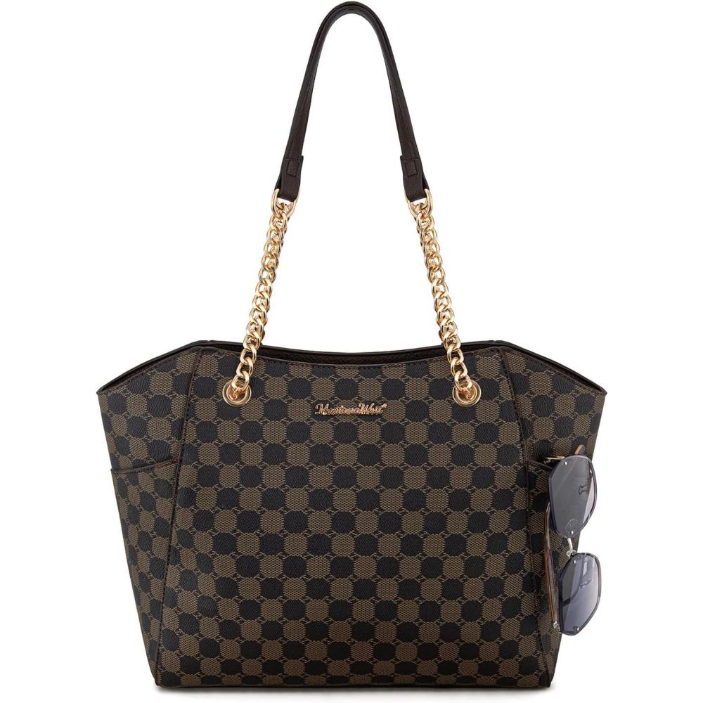 imageMontana West Tote Bag for Women Chain Tophandle HandbagsM Coffee