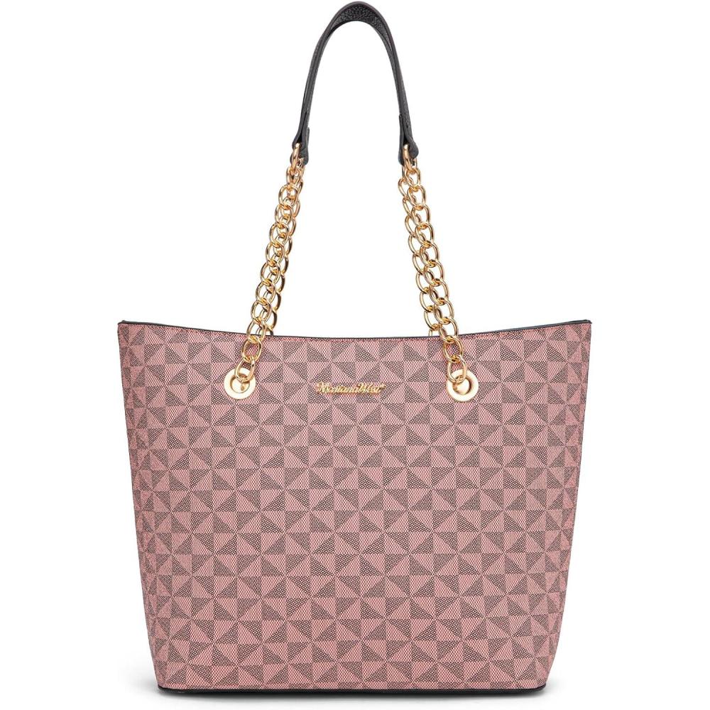 imageMontana West Tote Bag for Women Chain Tophandle HandbagsPink