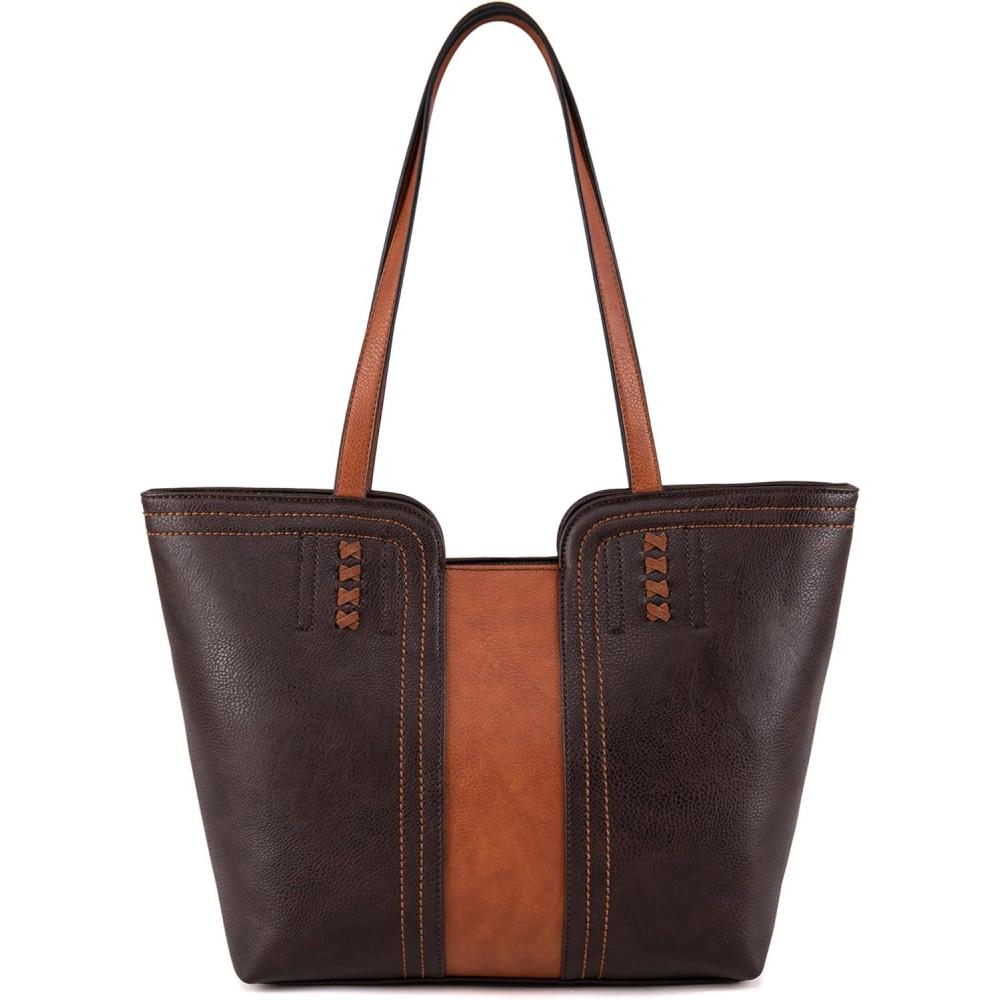 imageMontana West Tote Bag for Women Top Handle Satchel PurseOrange Coffee