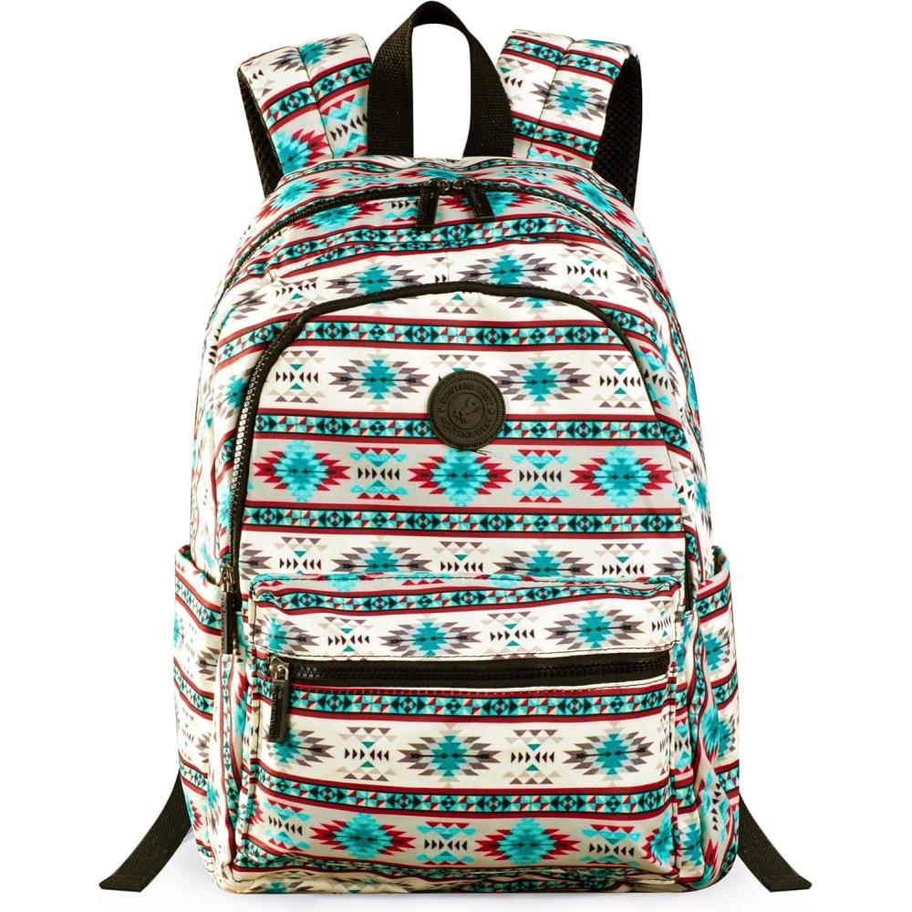 imageMontana West Western Backpack Purse for Women Lightweight Rucksack Casual Daypack for Laptop Travel MWB4010TQA1aztec Beige 4