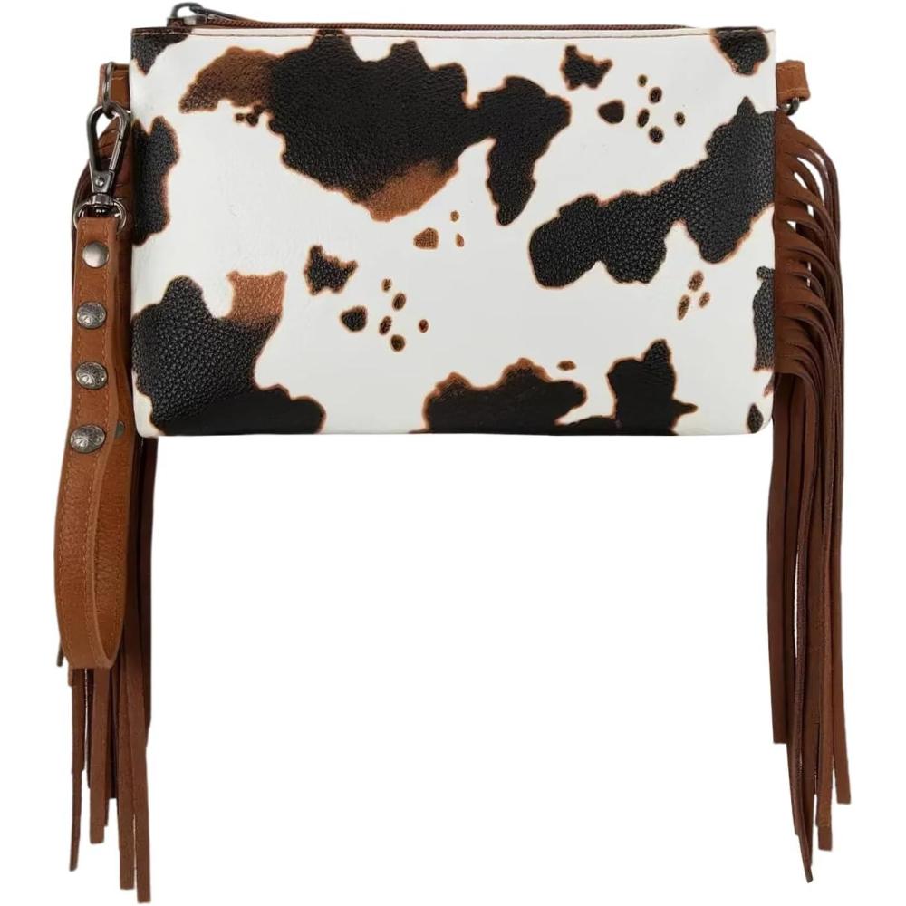 imageMontana West Western Purse for Women Crossbody Bag Wristlet Clutch PurseA3 Pattern Cow Brown