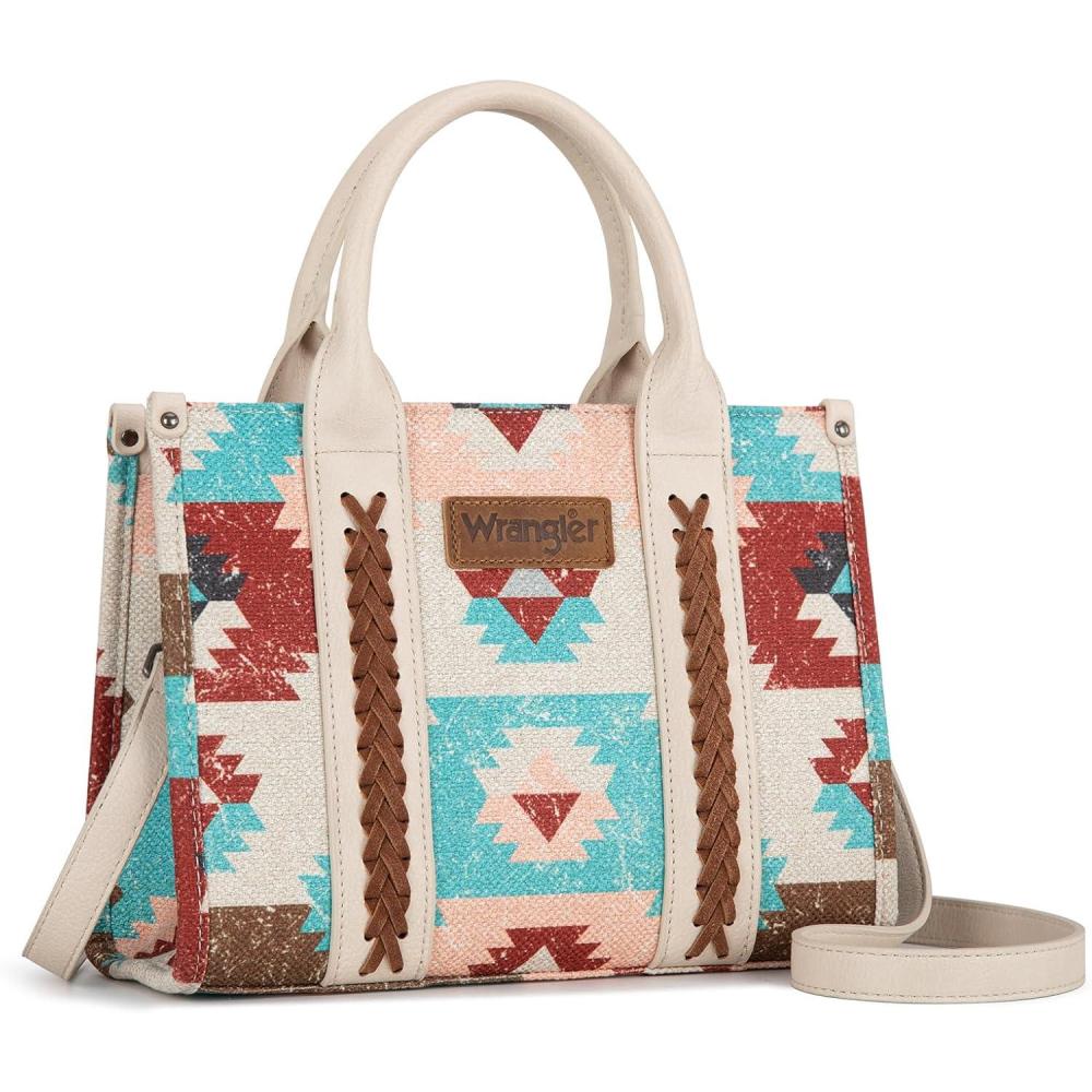 imageMontana West Wrangler Boho Tote Bag Aztec Top Handle Handbags and PursesFlattan