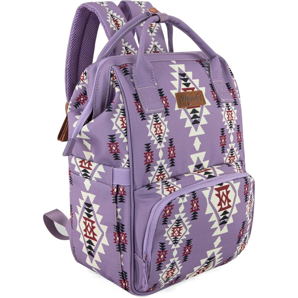 imageMontana West Wrangler Callie Diaper Bag Backpack with Stroller Straps Multifunction Baby Travel Bag WG22049110BKLilac