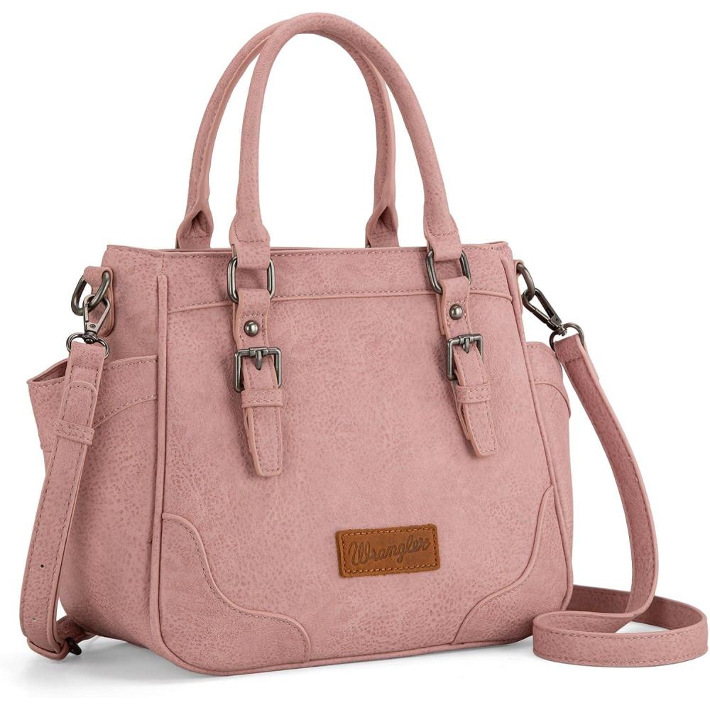 imageMontana West Wrangler Tote Bags for Women Medium Crossbody Purses Designer Top Handle HandbagsPink