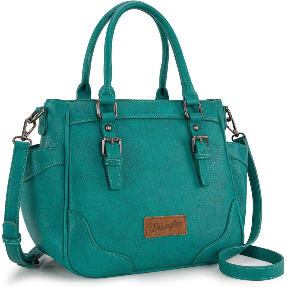 imageMontana West Wrangler Tote Bags for Women Medium Crossbody Purses Designer Top Handle HandbagsTurquoise