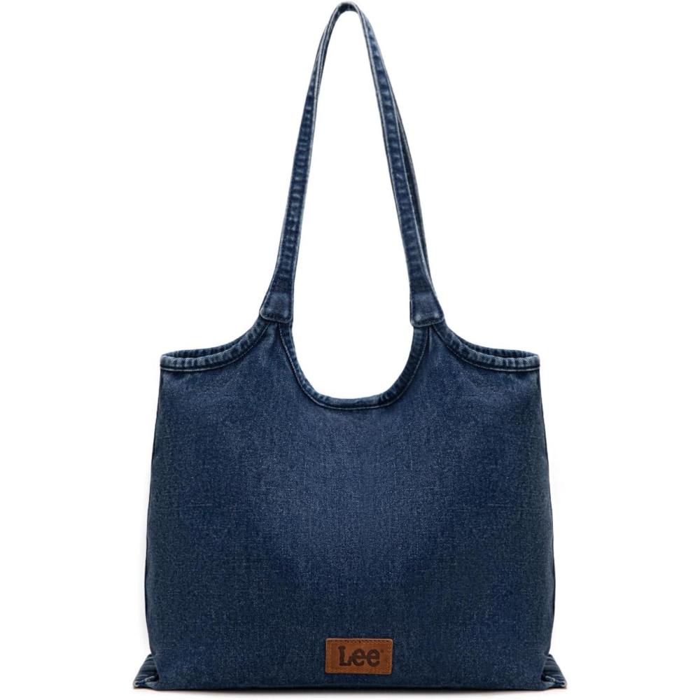 imageMontana West x Lee Denim Tote Bag for Women Casual Hobo Shoulder Bag ampamp Handbags for Work Travel ShoppingLeedeep Jean