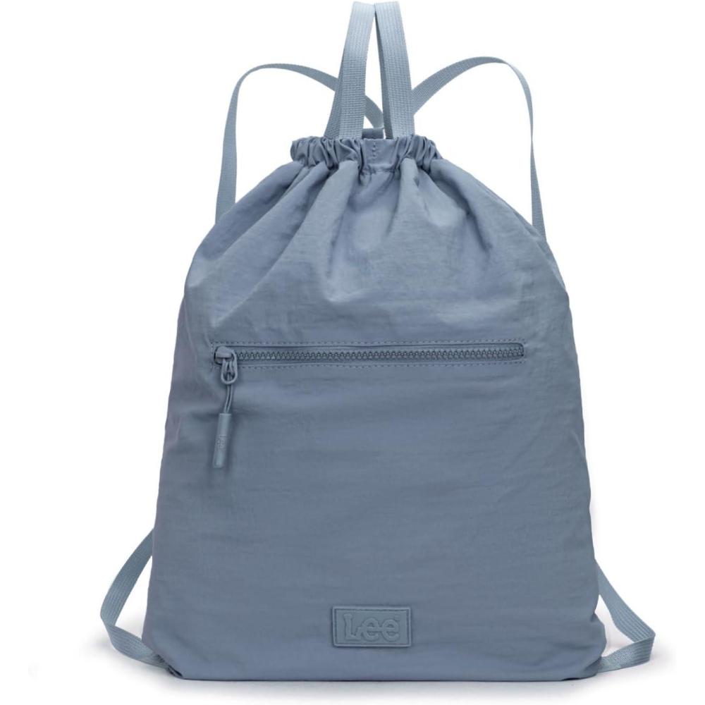 imageMontana West x Lee Drawstring Backpack Bag Lightweight Small Gym Swim Beach Bag Water Resistant Sports Sackpack for Men WomenJean