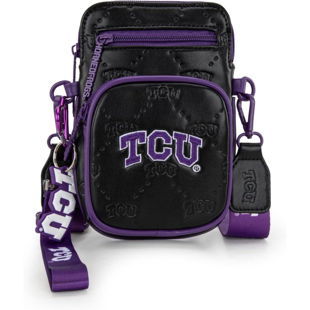 imageOfficial LSU Tigers Crossbody Bag  NCAA Licensed Personalized Graduation Gift Small Purse with Adjustable Strap ampamp Card Slots for Her ampamp Him  Game Day HandsFree Solution Travel EssentialTcublack