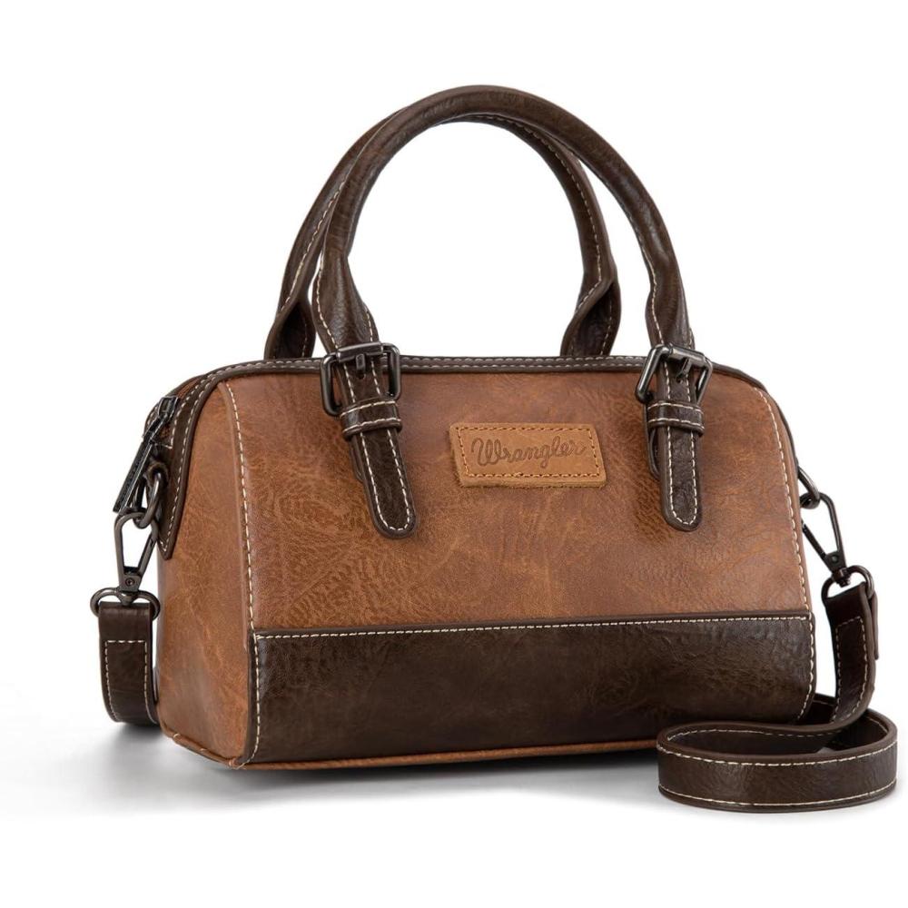 imageWrangler Crossbody Bags for Women Mini Satchel Handbags with StrapVintagebrown
