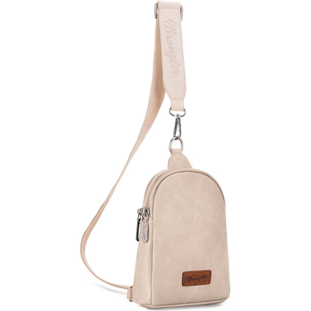 imageWrangler Crossbody Sling Bag for Women Fanny Packs Chest Bags for TravelClassicbeige
