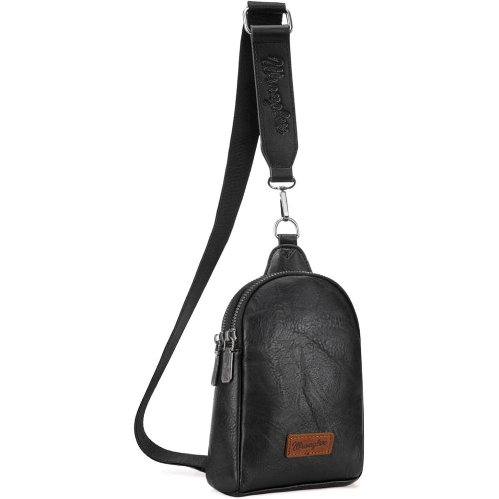 imageWrangler Crossbody Sling Bag for Women Fanny Packs Chest Bags for TravelClassicblack