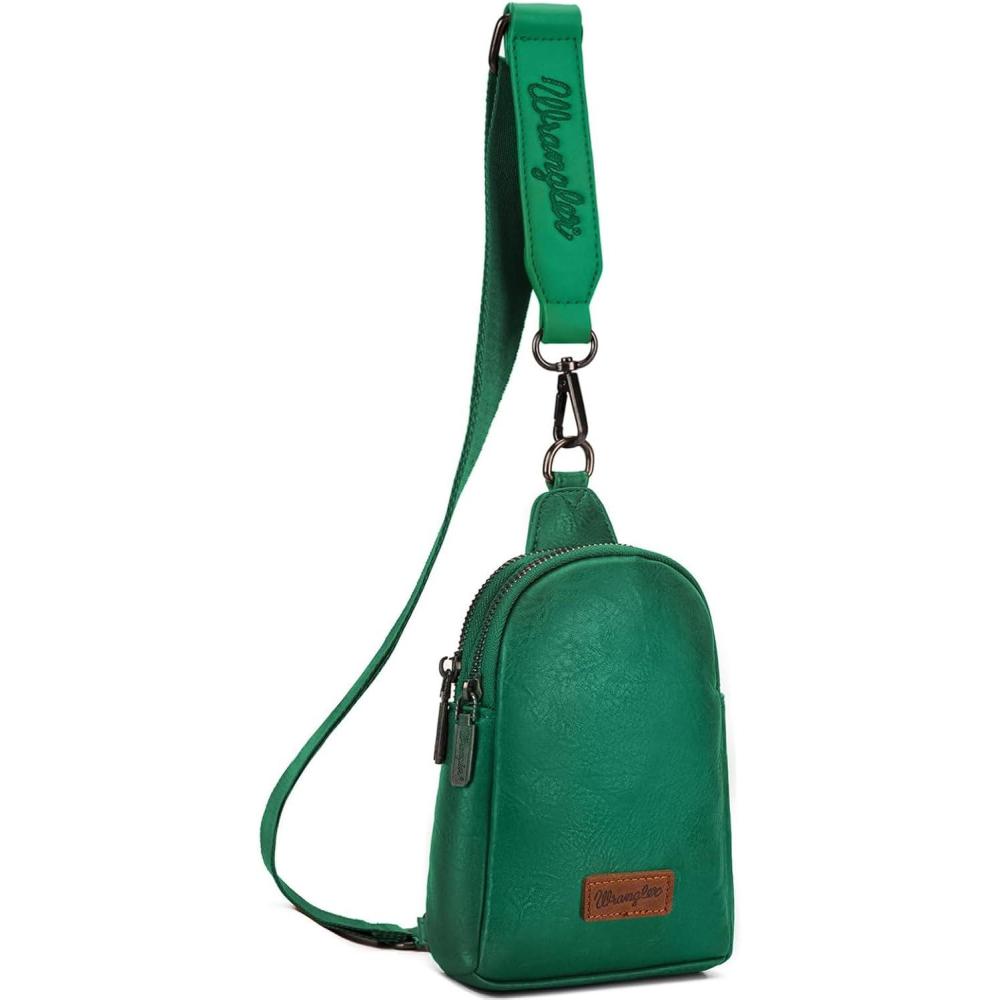 imageWrangler Crossbody Sling Bag for Women Fanny Packs Chest Bags for TravelClassicgreen