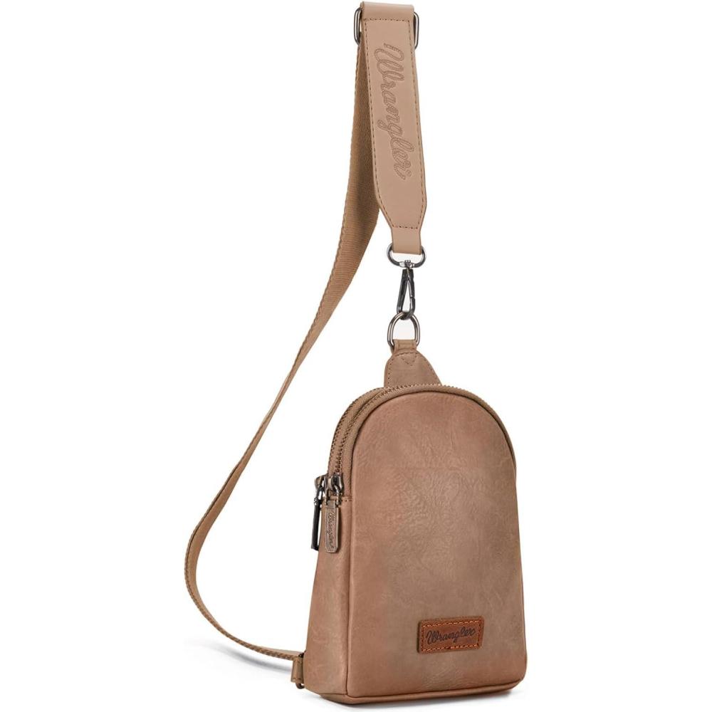 imageWrangler Crossbody Sling Bag for Women Fanny Packs Chest Bags for TravelClassickhaki