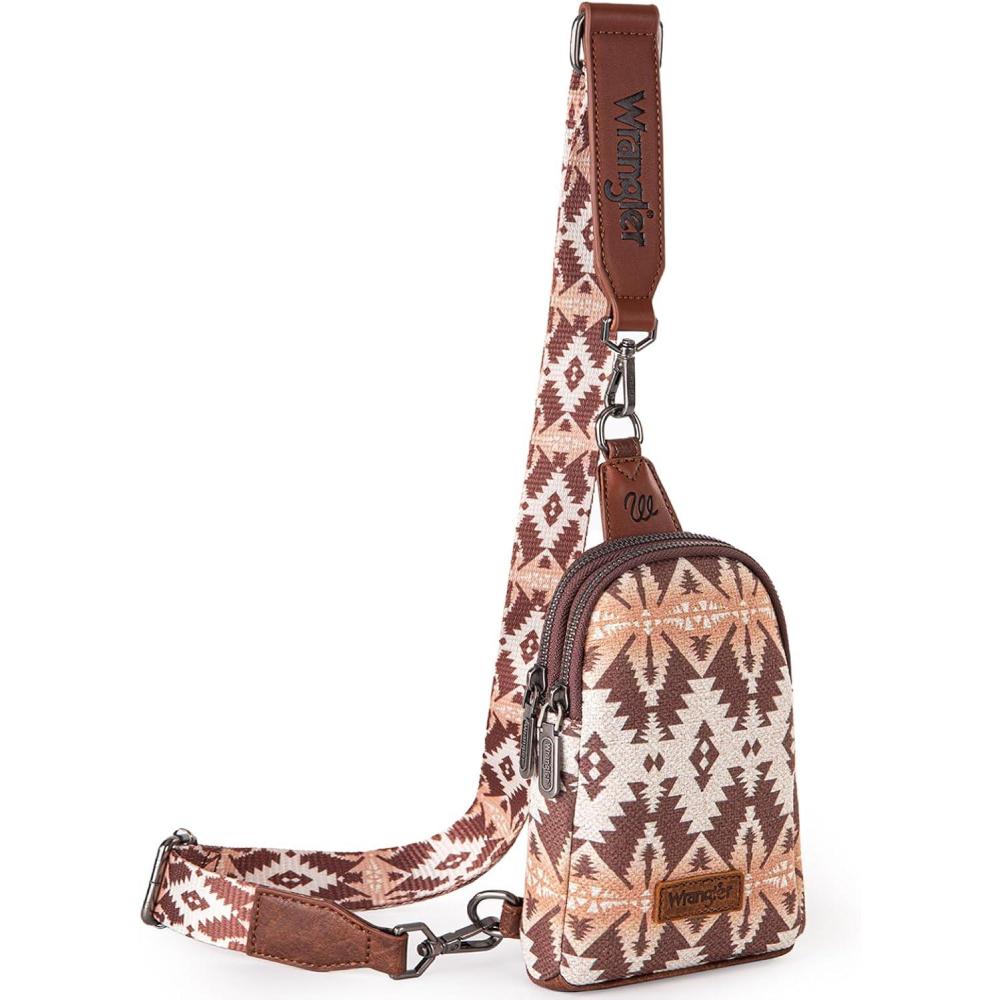imageWrangler Crossbody Sling Bag for Women Fanny Packs Chest Bags for TravelVintagelight Coffee