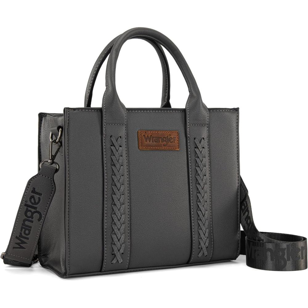 imageWrangler Medium Tote Bag for Women Designer Satchel Handbags Tophandle Purses with StrapAnaturalgrey