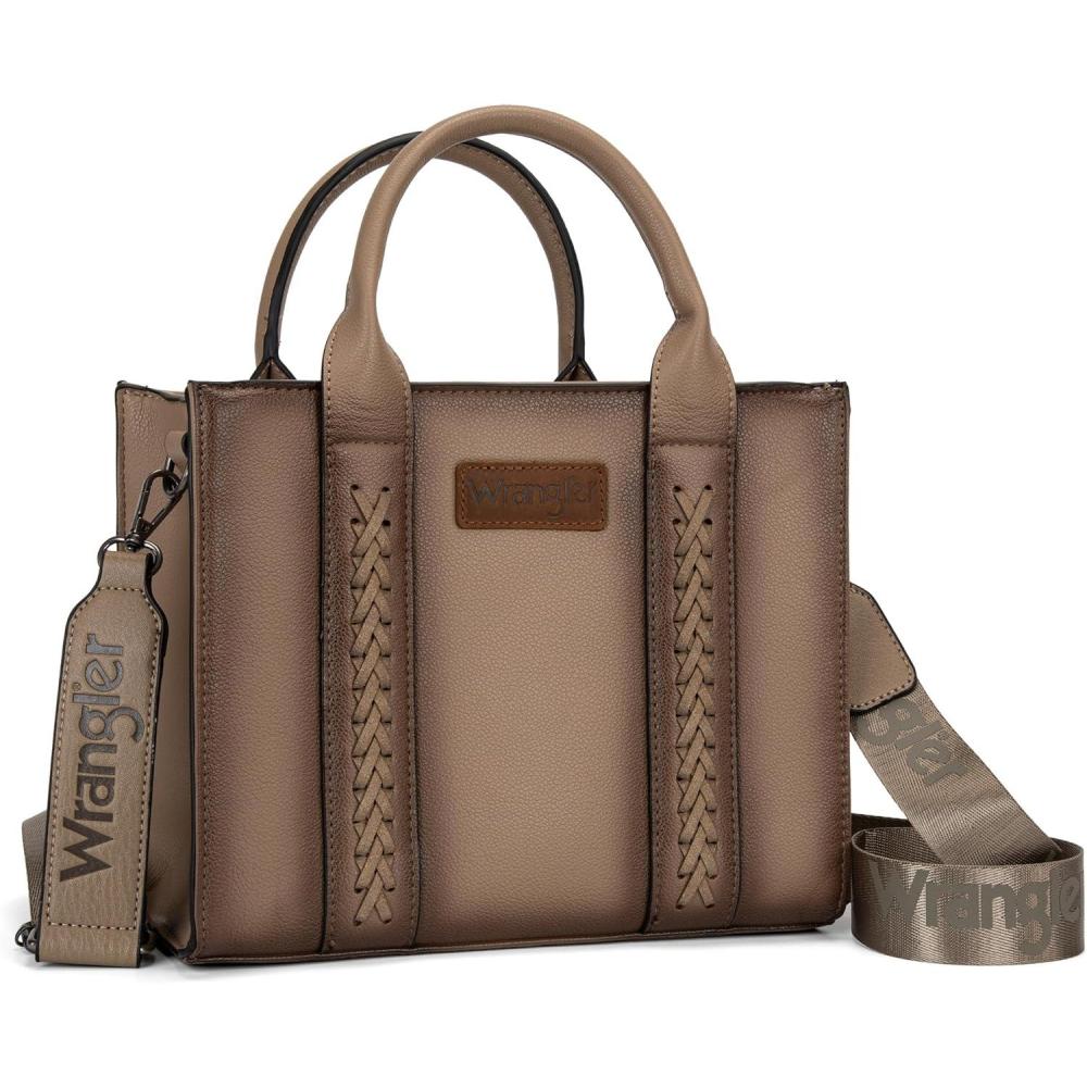 imageWrangler Medium Tote Bag for Women Designer Satchel Handbags Tophandle Purses with StrapDistressedkhaki