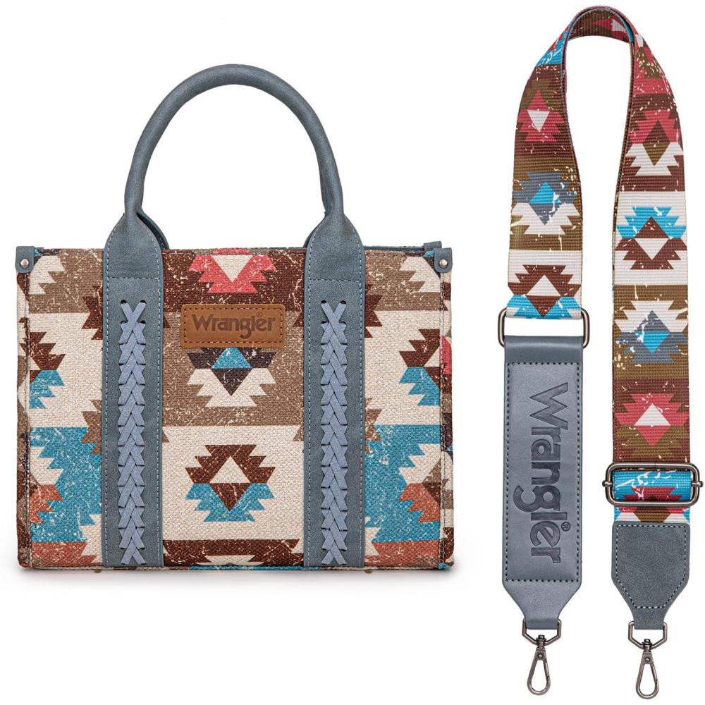 imageWrangler Purse Aztec Tote Bag for Women Western Tophandle Hobo HandbagsCa Guitar Strapjean