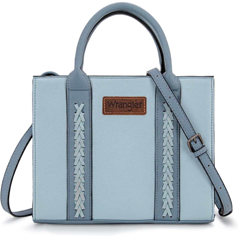 imageWrangler Tote Bags for Women Tophandle Handbags and Purse for Women with Adjustable StrapBblue