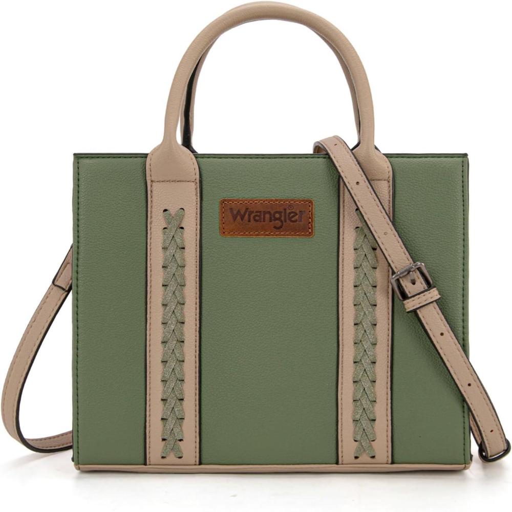 imageWrangler Tote Bags for Women Tophandle Handbags and Purse for Women with Adjustable StrapBgreen