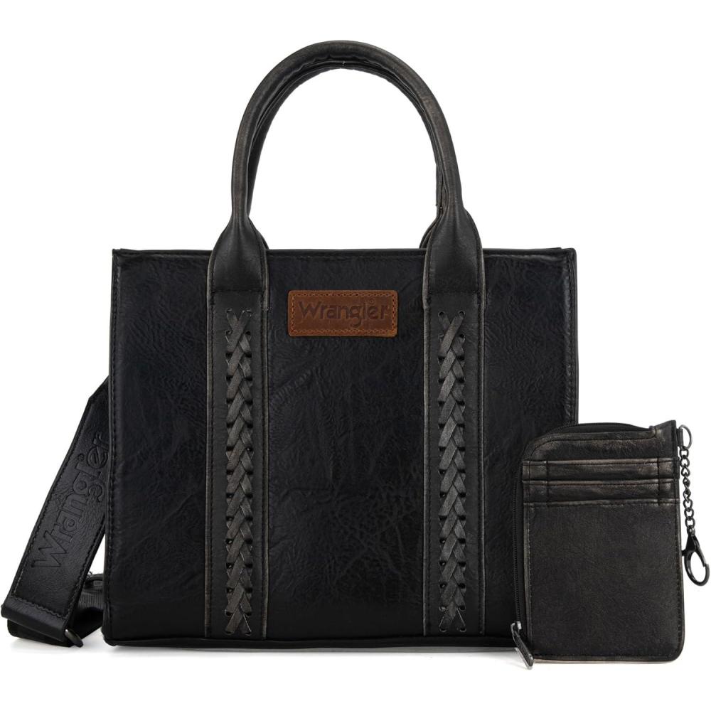 imageWrangler Tote Bags for Women Western Purse and Handbags Satchel Tophandle with Card HolderVintageblack