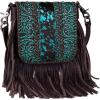 E1-floral Tooled With Hair-on Cowhide-coffee