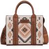 imageWrangler Tote Bag for Women Western Purse and Aztec Satchel HandbagAztec Tan
