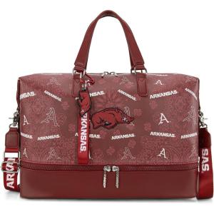 LSU Tigers Officially Licensed Duffle Bag – Water-Resistant Gym Duffel with Shoe & Wet Compartment, Weekender Carry-On Bag for Travel, Sports & Fitness | Purple, NCAA(AFU-Burgundy)