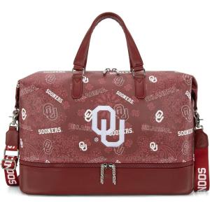 LSU Tigers Officially Licensed Duffle Bag – Water-Resistant Gym Duffel with Shoe & Wet Compartment, Weekender Carry-On Bag for Travel, Sports & Fitness | Purple, NCAA(OU-Burgundy)
