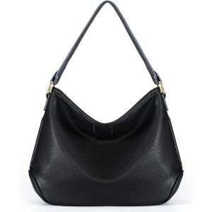 Large Hobo Crossbody Bags for Women Shoulder Purse Work Daily Handbags with Adjustable Strap(*Solid Black)