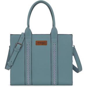 Montana West × Wrangler Large Tote Bags Purses for Women Work Top-Handle Handbags with Strap(L-jean)